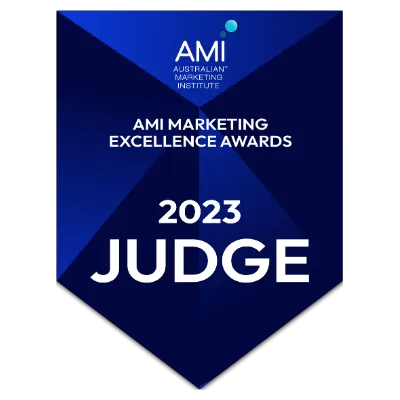 AMI Marketing Excellence Awards judge badge
